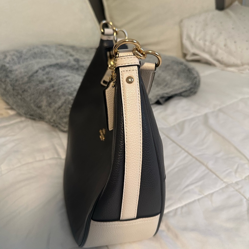 Coach purse navy & cream color